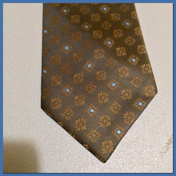Vtg Shiny Floral Tie_115 - Picture 5 of 5